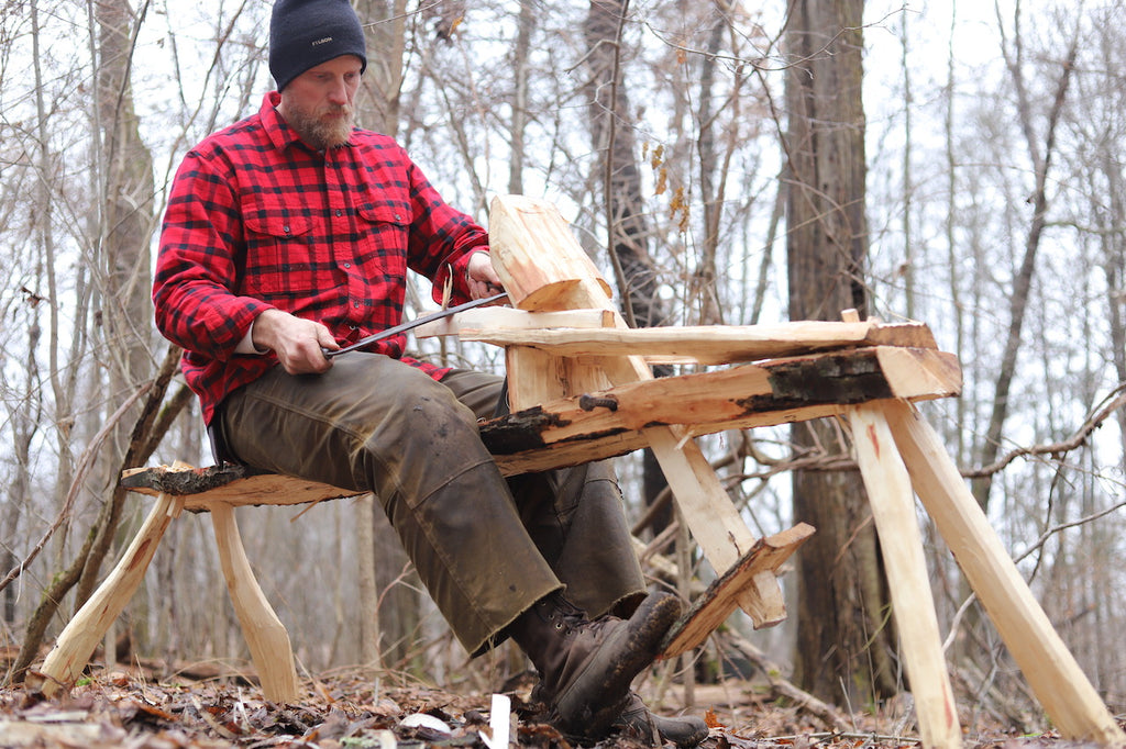 Building a Shave Horse From 1 Log