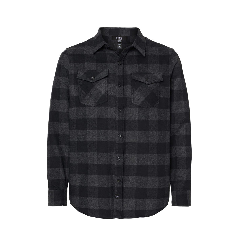 solid black flannel shirt